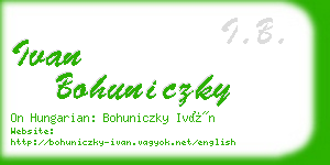 ivan bohuniczky business card